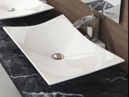 Vasque lavabo 560 x 420 mm, en céramique blanc - EUROPA