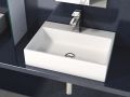 Vasque lavabo 500 x 350 mm, en cramique blanc - LEO