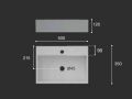 Vasque lavabo 500 x 350 mm, en cramique blanc - LEO