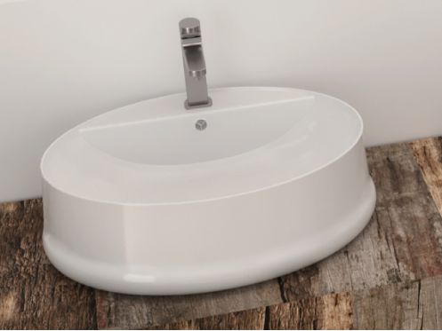 Vasque lavabo, 560 x 440 mm, en c�ramique blanc - TOMES