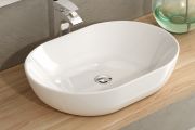 Vasque lavabo, 600 x 400 mm, en céramique blanc - MONACO 60