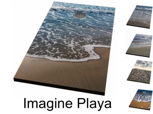 Receveur de douche, dcor avec une image personnalis - IMAGINE PLAYA