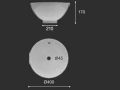 Vasque lavabo, � 400 mm, en c�ramique blanc - BOL CR