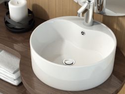 Vasque lavabo, Ø 410 mm, en céramique blanc - ROUND 41