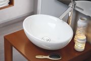 Vasque lavabo, 410 x 330 mm, en céramique blanc - OVAL