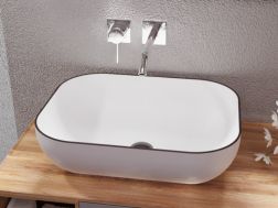 Vasque lavabo, 510 x 405 mm, en céramique blanc - BEIRA