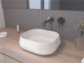Vasque lavabo 450 x 400 mm, en c�ramique blanc - LENA