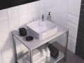Vasque lavabo, 425 x 425 mm, en c�ramique blanc - YELTES