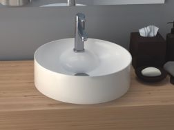 Vasque lavabo Ø 430 mm, en céramique blanc - TERA