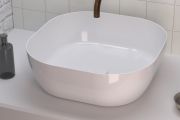 Vasque lavabo, 425 x 425 mm, en céramique fine blanc - OBI