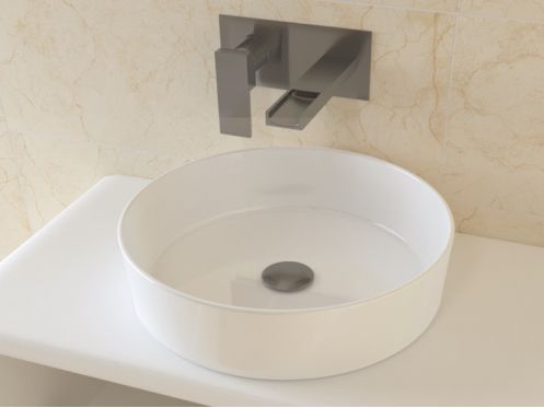 Vasque lavabo � 355 mm, en c�ramique fine blanc - OSIRIS