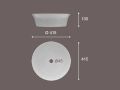 Vasque lavabo � 420 mm, en c�ramique fine blanc - AJAX