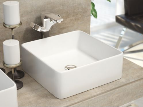 Vasque lavabo, 365 x 365 mm, en c�ramique fine blanc - ANIBUS