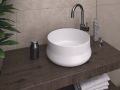 Vasque lavabo � 400 mm, en c�ramique fine blanc - GENIL