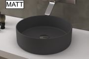 Vasque lavabo Ø 355 mm, en céramique fine anthracite - OSIRIS ANTHRACITE MATT