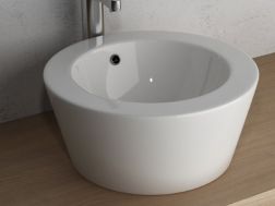 Vasque lavabo Ø 460 mm, en céramique blanc - MENFIS
