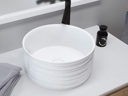 Vasque lavabo Ø 410 mm, en céramique décorée - ANETO
