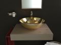 Vasque lavabo � 400 mm, en c�ramique d�cor�e - BOL GOLD