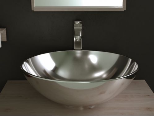 Vasque lavabo � 400 mm, en c�ramique d�cor�e - BOL PLATA