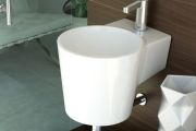 Vasque lavabo 470 x 390 mm, en céramique, suspendu - ADONIA