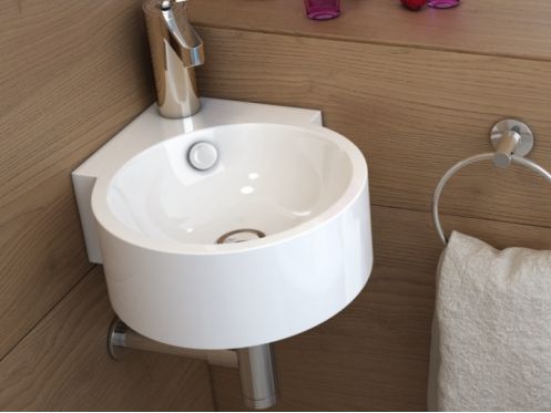 Vasque lavabo 310 x 430 mm, en c�ramique, suspendu - DASHA