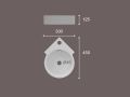 Vasque lavabo 310 x 430 mm, en cramique, suspendu - DASHA