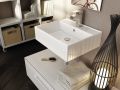Vasque lavabo 410 x 410 mm, en cramique, suspendu - LIBRA