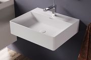 Vasque lavabo 420 x 500 mm, en céramique, suspendu - SIL
