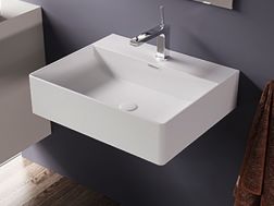 Vasque lavabo 420 x 500 mm, en céramique, suspendu - SIL