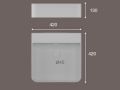 Vasque lavabo 420 x 420 mm, en cramique, suspendu - EUME