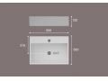 Vasque lavabo 350 x 500 mm, en cramique, suspendu - LEO