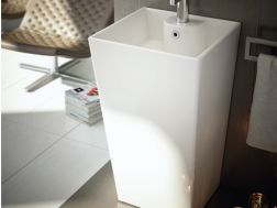 Vasque lavabo 470 x 820 mm,  en céramique, sur pied - ROMA