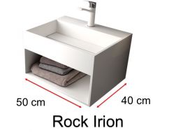 Lavabo caniveau, en résine minérale Solid Surface IRION® - ROCK IRION