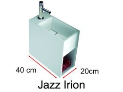 Lave mains, en résine minérale, Solid Surface IRION® - JAZZ IRION I.