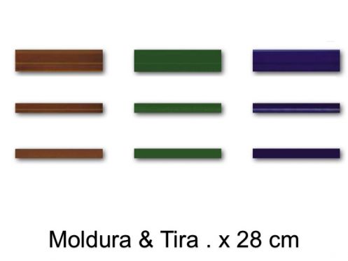 Moldura en Tira 28 cm - wandtegel, in oosterse stijl.