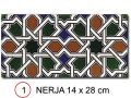 NERJA 14x28 cm - carrelage mural, au style Oriental.