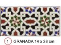 GRANADA 14x28 cm - carrelage mural, au style Oriental.