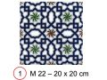 M-22 20x20 cm - carrelage mural, au style Oriental.