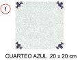 CUARTEO AZUL 20x20 cm - płytka ścienna w stylu orientalnym.
