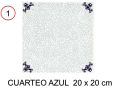 CUARTEO AZUL 20x20 cm - vÃ¦gflise i orientalsk stil.