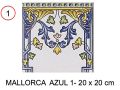 MALLORCA 20x20 cm - carrelage mural, au style Oriental.