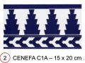 M 13 AZUL 15x20 cm - vÃ¦gflise i orientalsk stil.
