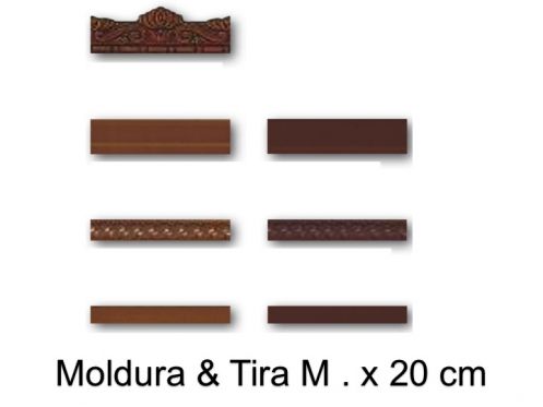 Moldura en Tira M. 20 cm - wandtegel, in oosterse stijl.