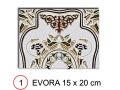 EVORA MARRON 15x20 cm - carrelage mural, au style Oriental.