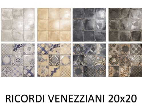 RICORDI VENEZZIANI 20x20 cm - carrelage mural, au style andalous.