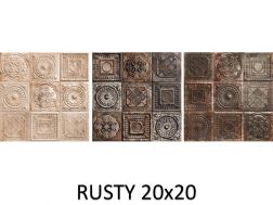 RUSTY 20x20 cm - vÃ¦gflise i orientalsk stil.