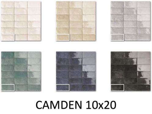 CAMDEN 10x20 cm - carrelage mural, au style Zellige.