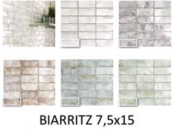 BIARRITZ 7,5x15 cm - carrelage mural, au style andalous.