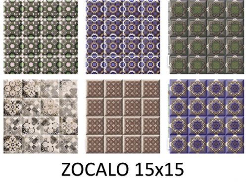 ZOCALO 15x15 cm - carrelage mural, au style Oriental.