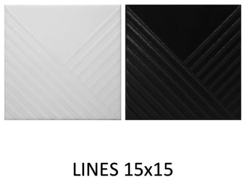 LINES 15x15 - 3D reliëf wandtegels